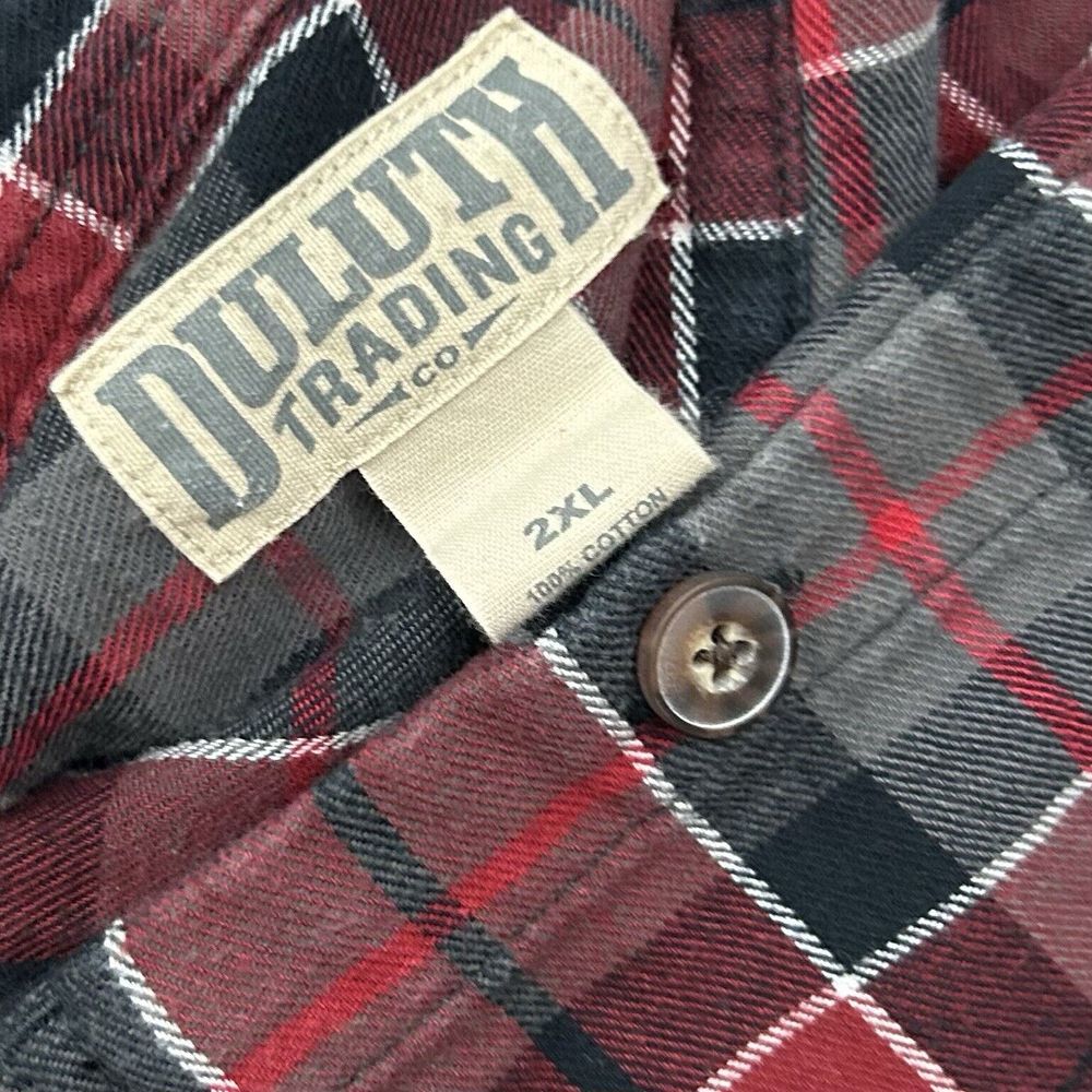 Duluth Trading Men's Size 2XL Long Sleeve Multicolor Button Front Flannel Shirt - Picture 1 of 8